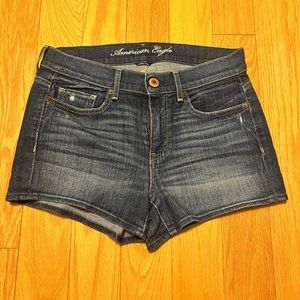High-Waisted Medium Wash Denim American Eagle Shorts